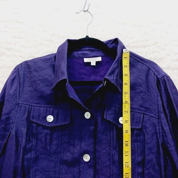 Jacket Size M Preppy Revival Jacket Hidden Pockets Mother of Pearl Quiet Luxury - Picture 6 of 16